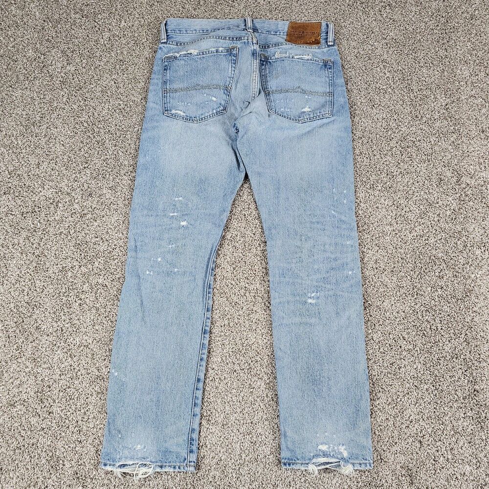 Ralph Lauren Denim Supply Jeans Mens 33x30 Slim Straight Distressed Grunge Work - Picture 2 of 16